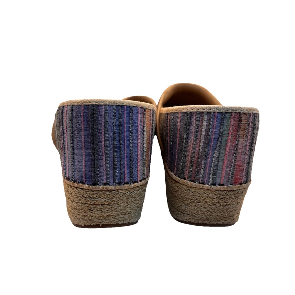 Dansko Pro Clogs Slip On Shoes Womens 41/10.5 Multicolor Pastel Jute Wedge Heel - Picture 3 of 9